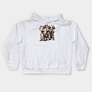 three girls dancing Kids Hoodie